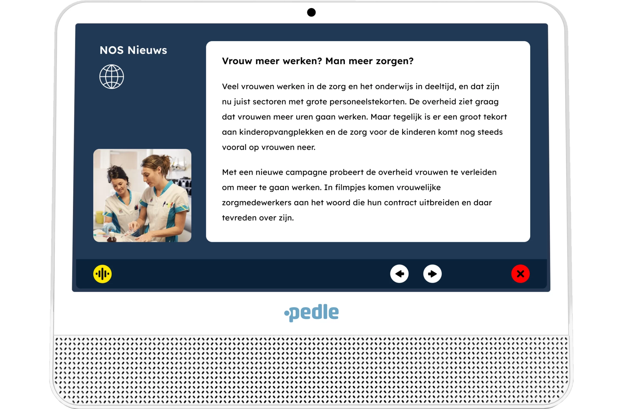Pedle device and interface