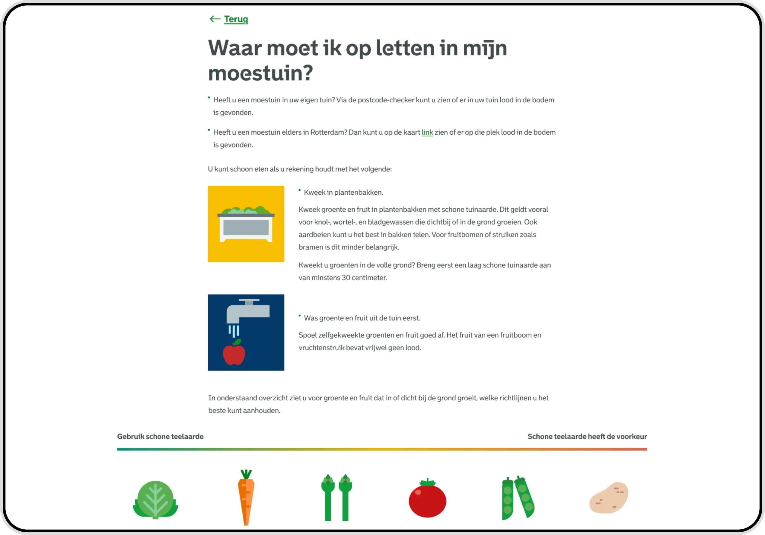 Screenshot of the take note of lead campaign webpage on the Rotterdam municipality website