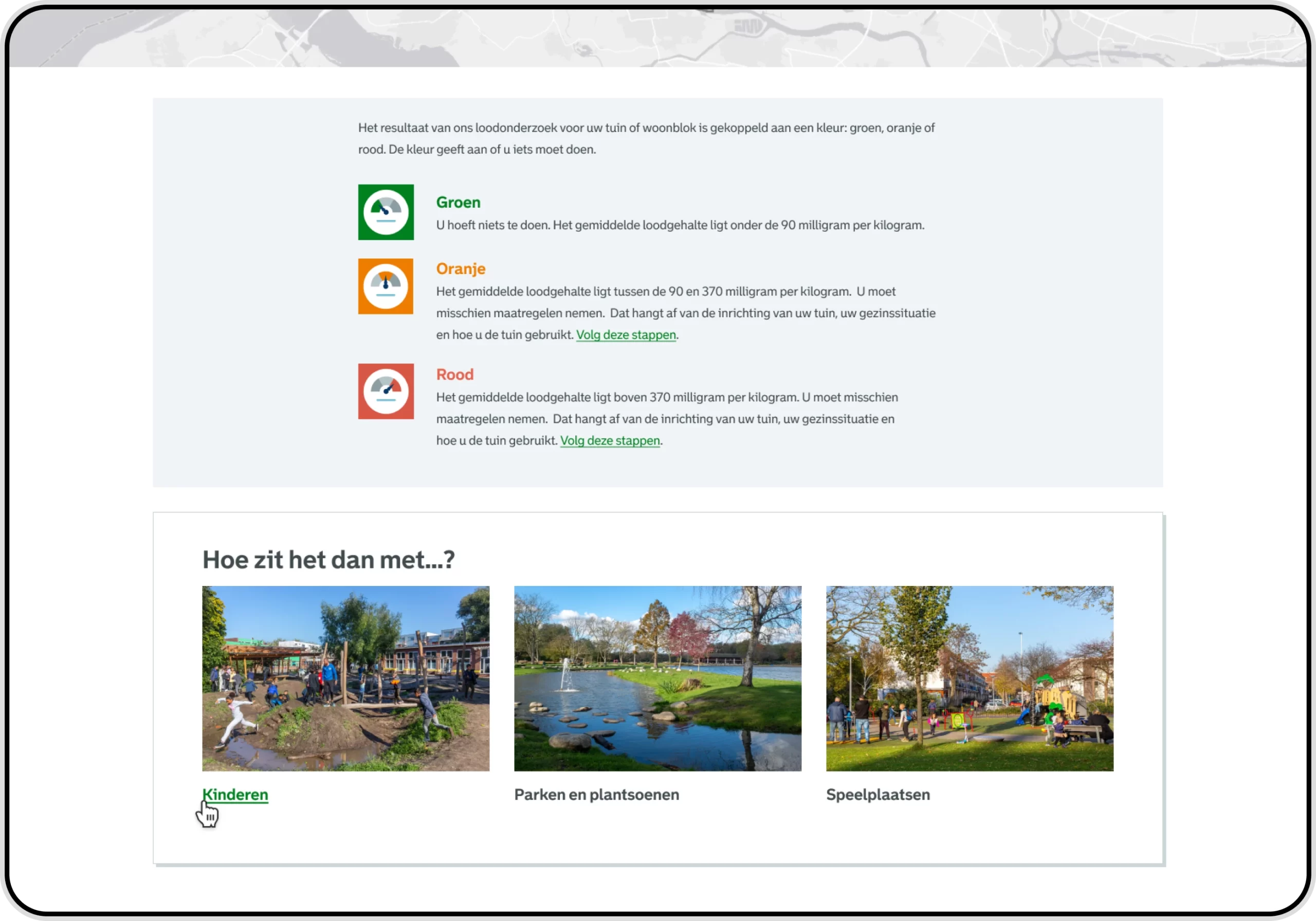 Screenshot of the take note of lead campaign webpage on the Rotterdam municipality website