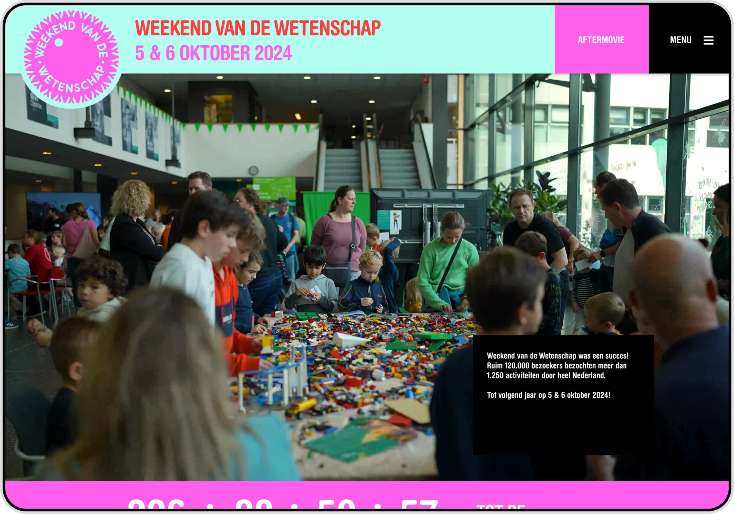 Screenshot of a webpage on the Weekend of Science website