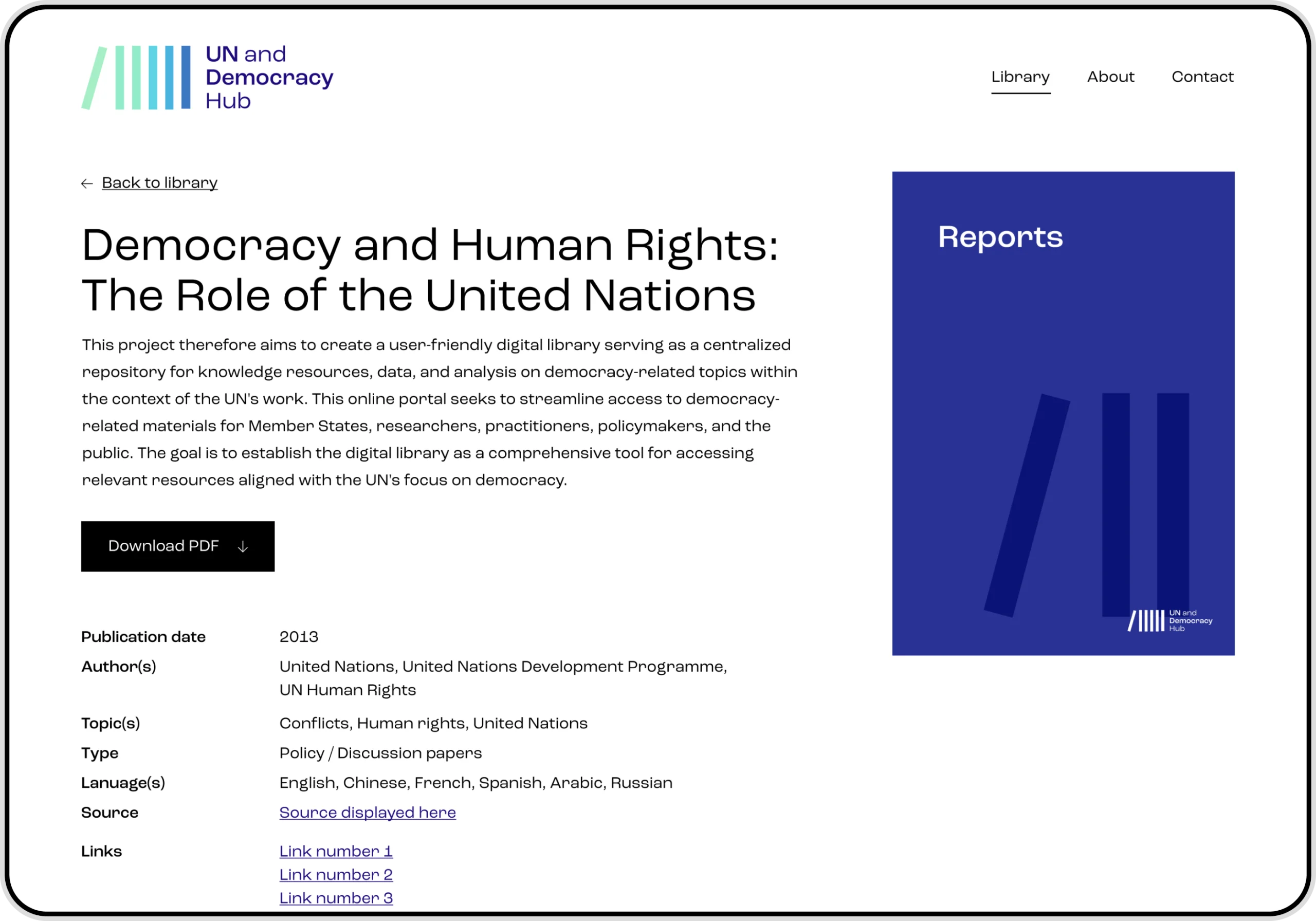 A screenshot of the desktop website interface