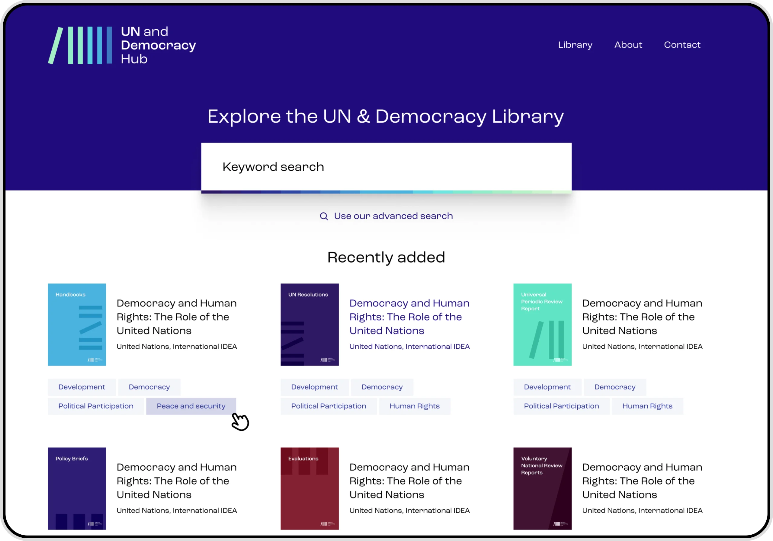 A screenshot of the desktop website interface
